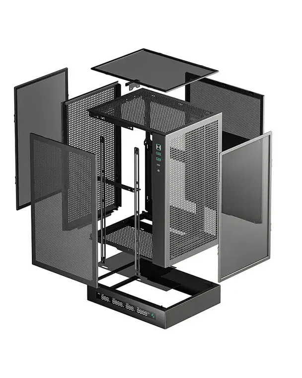 Deepcool PC Gaming Case | CH170 DIGITAL | Black | Mini ITX | ATX PS2