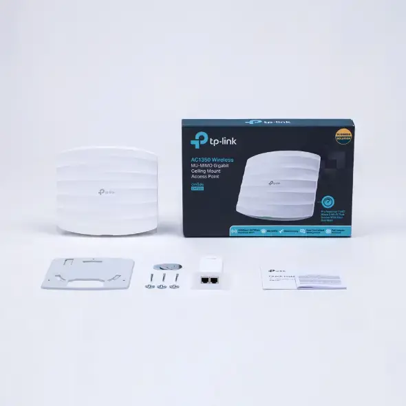 TP-Link AC1350 belaidis MU-MIMO gigabitinis prieigos taškas, 867 Mbps, 450 Mbps, 867 Mbps, Multi User MIMO, 64 bitų WEP, 128 bitų WEP, 152 bitų WEP, SSID, WPA, WPA-PSK, WPA2, WPA2-PSK, Telnet