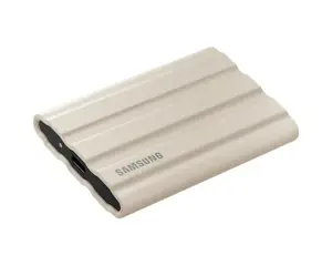 SAMSUNG nešiojamasis SSD T7 Shield 1TB USB 3.2 Gen 2 + IPS 65 smėlio spalvos