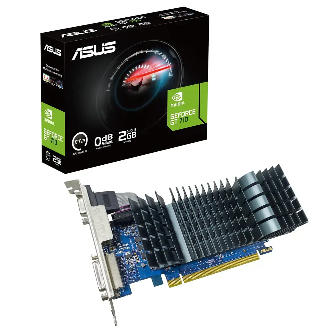 Vaizdo plokštė ASUS GeForce GT 710 2 GB, GDDR5, 90YV0ALA-M0NA00