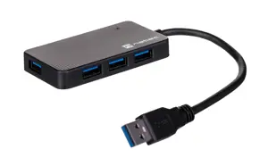 NATEC NHU-1342 "Natec" USB 3.0 šakotuvas, 4 prievadai, juodas