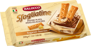 Sluoksniuotos tešlos sausainiai, BALOCCO, Sfogliatine Zuccherate, 200 g