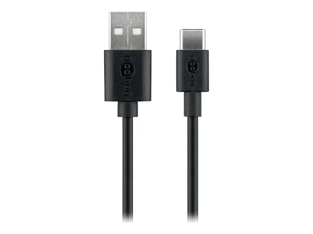 "Goobay" 59122 USB 2.0 kabelis (USB-C™ į USB A), juodas "Goobay