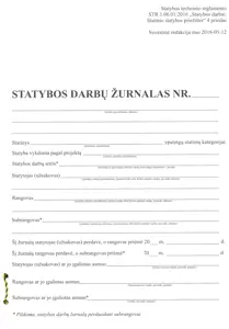 Statybos darbų žurnalas, A4 (106)  0720-051