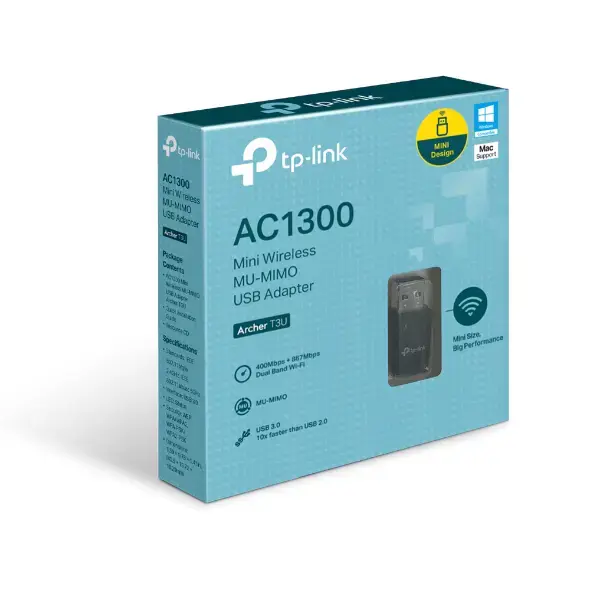 TP-LINK AC1300 "WiFi" USB adapteris