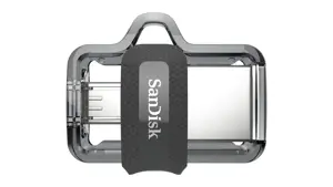 "SanDisk Ultra Dual Drive m3.0" 256 GB pilkos ir sidabrinės spalvos; EAN: 619659154400