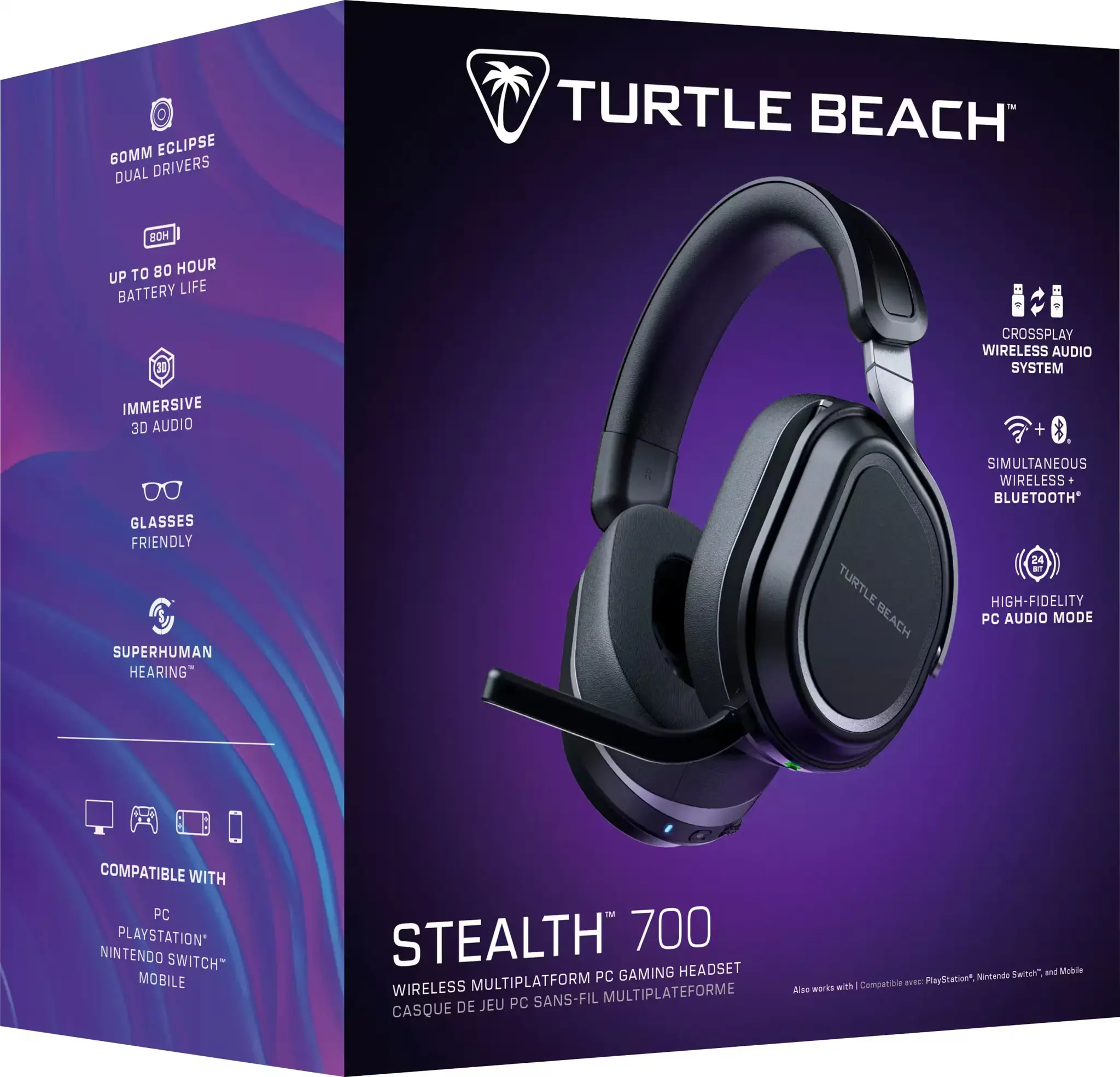Turtle Beach wireless headset Stealth 700 Gen 3 PC, black