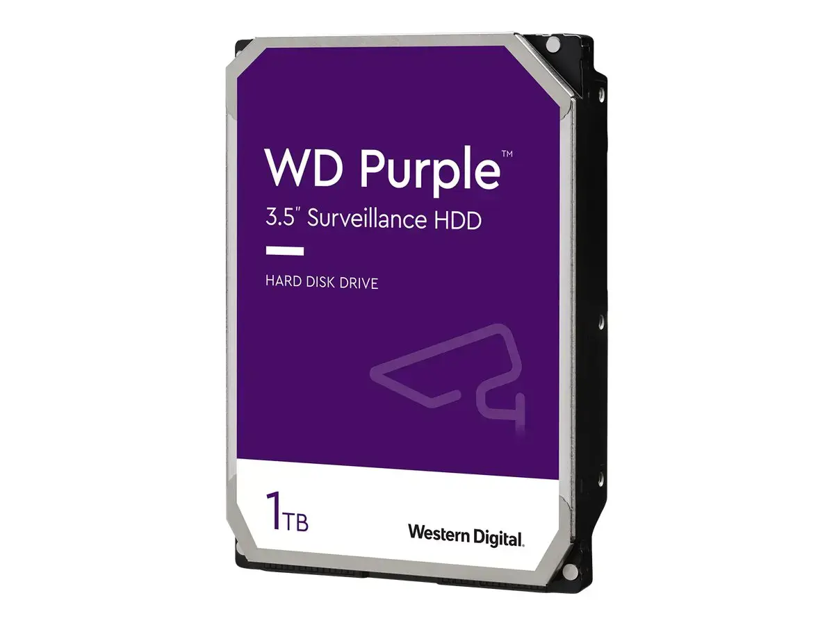 Standusis diskas AV WD Purple (3,5'', 1 TB, 64 MB, 5400 aps/min, SATA 6 Gb/s)