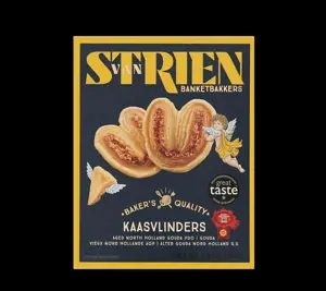 Sūrio sausainiai VAN STRIEN Palmiers, su Gouda sūriu, 80 g