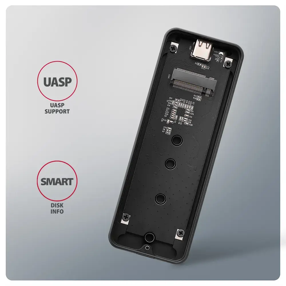 AXAGON USB-C 20Gbps - M.2 NVMe SSD ARMORED Box | EEM2-20G