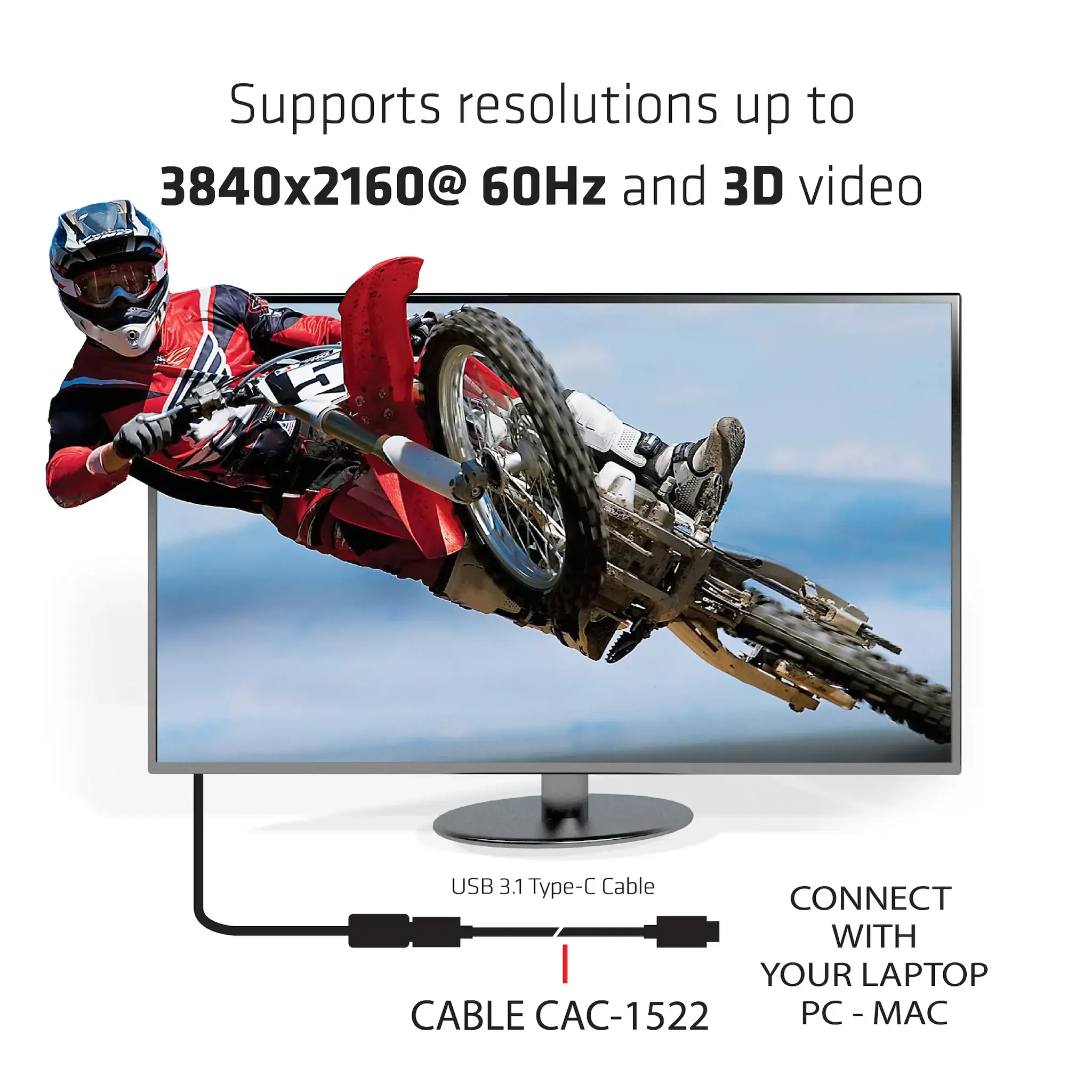 CLUB3D USB Gen2 Type C Video 4K60Hz, Data 10Gbps and 100W Charging 1Meter M/F, 1 m, USB C, USB C, USB 3.2 Gen 2 (3.1 Gen 2), Male/Male, Black