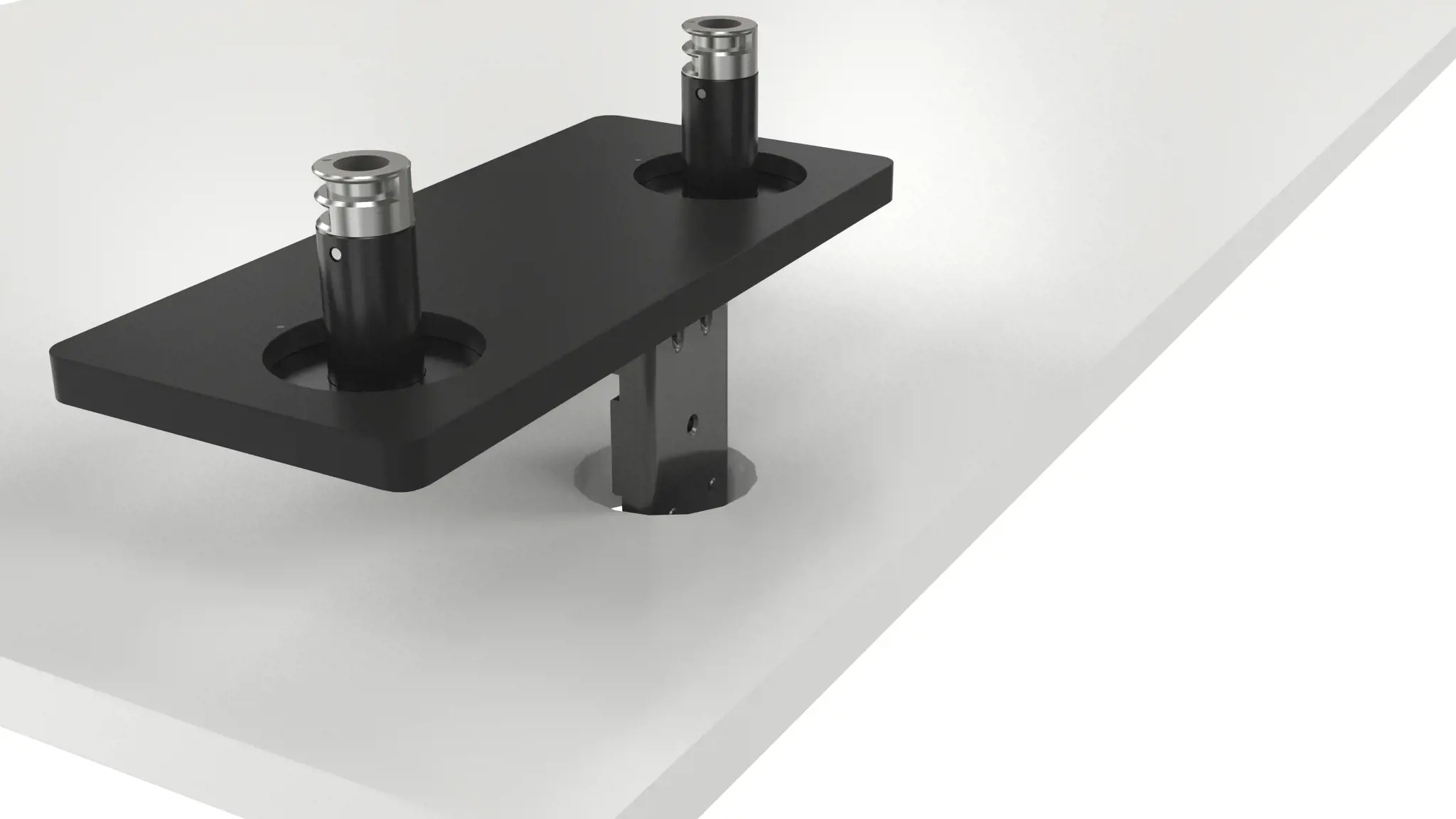 DELL dvigubo monitoriaus laikiklis - MDA20, 10 kg, 48,3 cm (19"), 68,6 cm (27"), reguliuojamas aukštis, juodas