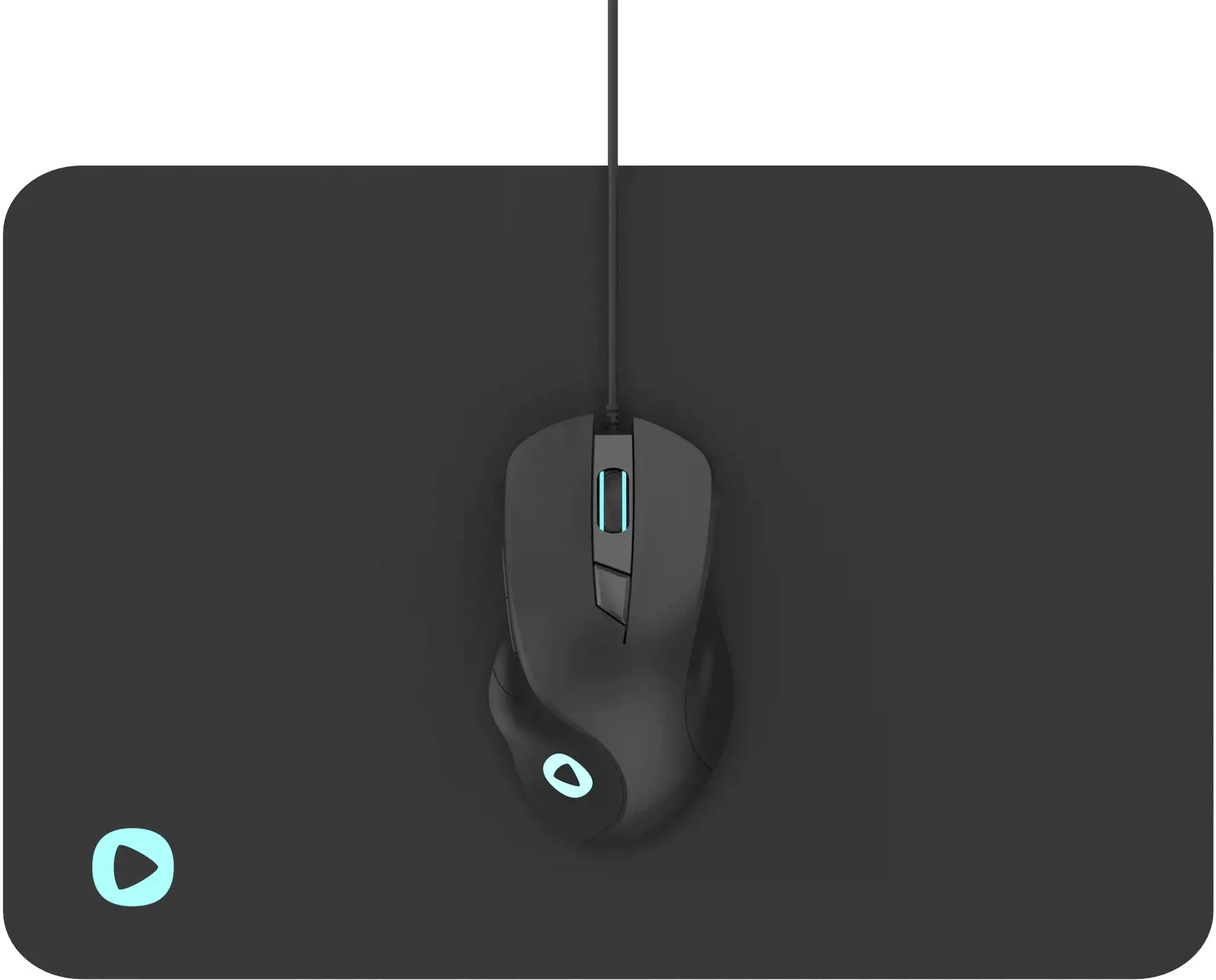 Platinet pelė PMOM010 + pelės kilimėlis, juoda (45571)