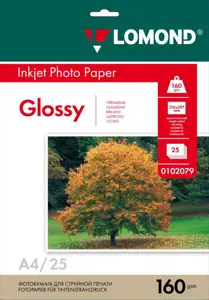 Blizgus fotopopierius LOMOND GLOSSY 160g/A4/25L