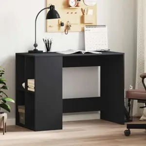 Rašomasis stalas, juodos spalvos, 102x50x75cm, apdirbta mediena