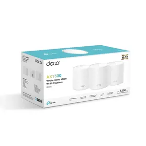 TP-Link AX1500 Whole Home Mesh Wi-Fi 6 System, White, Internal, Mesh router, 190 m², 0 - 40 °C, -40 - 60 °C