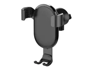 "ColorWay" metalinis gravitacinis laikiklis išmaniajam telefonui, juodas, 6,5 ", reguliuojamas, 360 °