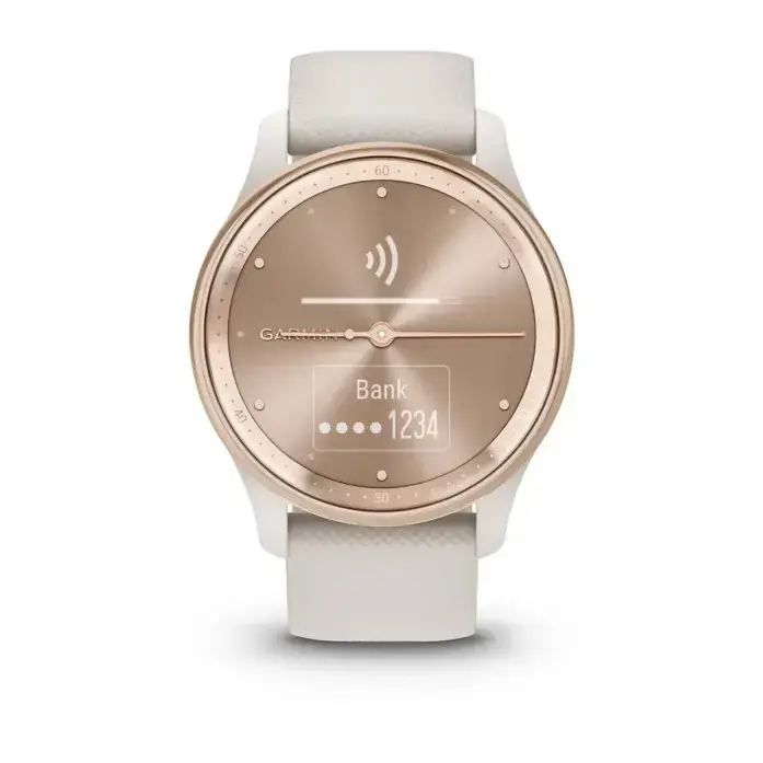 "Garmin vivomove Trend" baltas kremas, silikonas