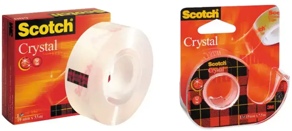 Lipni juostelė 3M Scotch Crystal Clear 600, 19 mm x 33 m, ypač skaidri