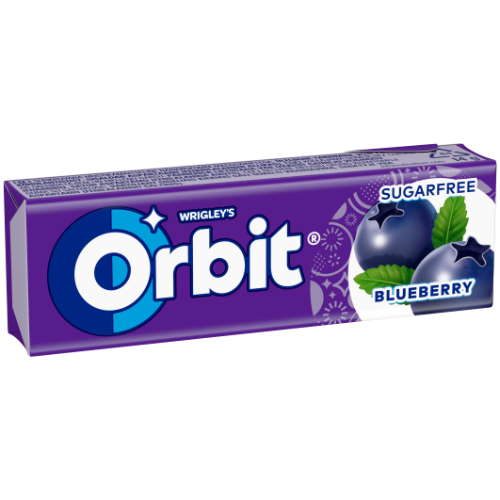 Kramtomoji guma ORBIT Blueberry, 14 g