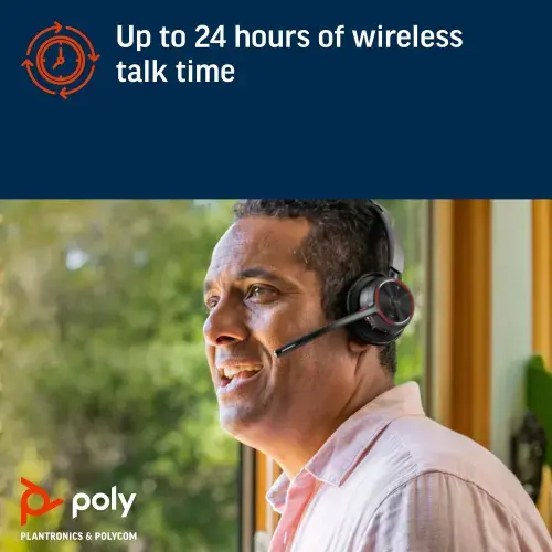 POLY Voyager 4320 Microsoft Teams Certified USB-A Headset +BT700 dongle, Wired & Wireless, Office/Call center, 20 - 20000 Hz, 162 g, Headset, Black