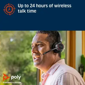 POLY Voyager 4320 Microsoft Teams Certified USB-A Headset +BT700 dongle, Wired & Wireless, Office/Call center, 20 - 20000 Hz, 162 g, Headset, Black