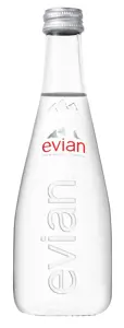 EVIAN natūralus mineralinis vanduo GLASS 0,33l D