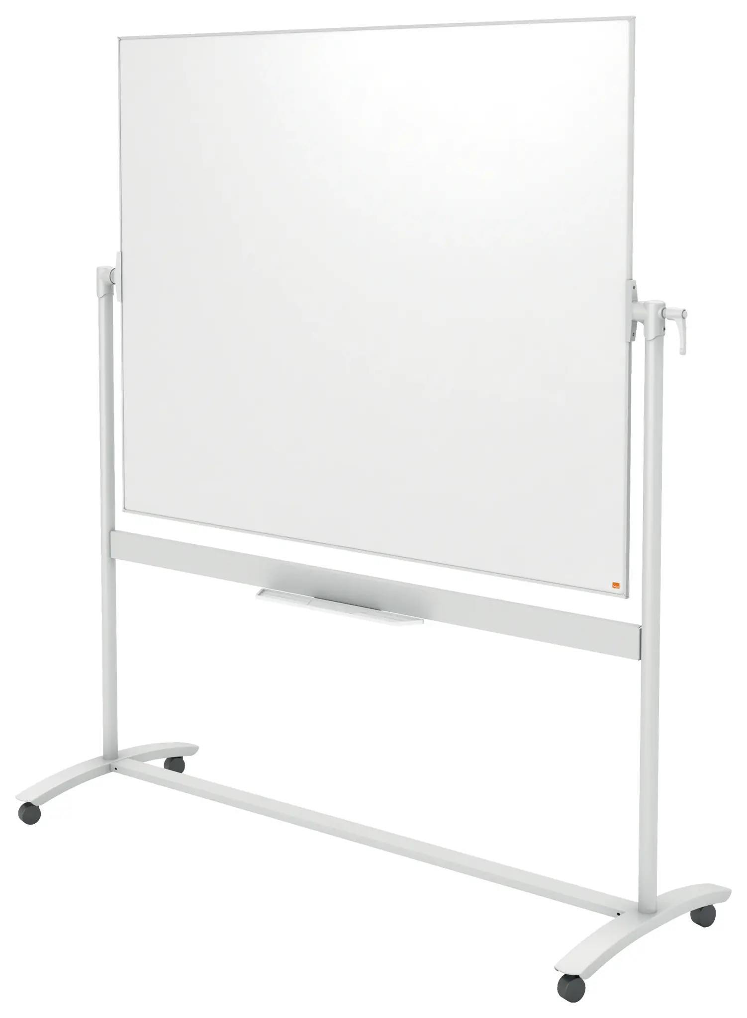 Dvipusė vartoma emaliuota magnetinė lenta NOBO 120x150 cm, mobilus stovas, balta sp.