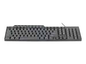 GEMBIRD KB-UM-104 Gembird kompaktiška daugialypės terpės klaviatūra KB-UM-104, USB , JAV išdėstymas, juoda