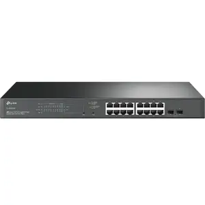 "TP-Link JetStream" 18 prievadų "Gigabit Smart" komutatorius su 16 prievadų PoE+, L2/L2+, Gigabit E…