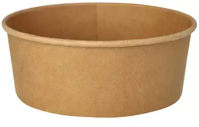 Vienkartiniai  indeliai salotoms, D15cm, 750ml, kartoniniai, rudi, 50 vnt