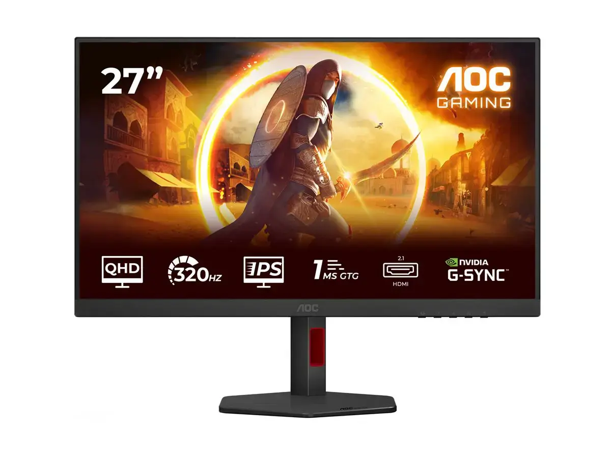 AOC | Q27G4SRU | 27 " | Fast IPS | QHD | 16:9 | 320 Hz | 0.3 ms | 2560 x 1440 pixels | 400 cd/m² | HDMI ports quantity 2 | Black