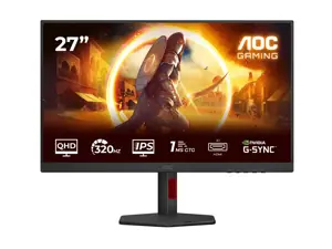 AOC | Q27G4SRU | 27 " | Fast IPS | QHD | 16:9 | 320 Hz | 0.3 ms | 2560 x 1440 pixels | 400 cd/m² | HDMI ports quantity 2 | Black