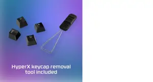 "HyperX" pilnas klavišų rinkinys, klaviatūros dangtelis, 1,5 mm, juodas