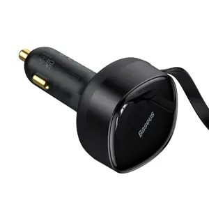 Baseus Enjoyment Car Charger with cable USB-C + Lightning 3A, 30W (Black)