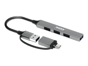 PORT CONNECT Hub USB 4 Ports Slim Combo for BtoC | PORT CONNECT