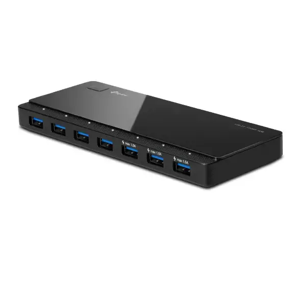 TP-Link UH700, USB 3.2 Gen 1 (3.1 Gen 1) Micro-B, USB 3.2 Gen 1 (3.1 Gen 1) Type-A, 5000 Mbps, juoda, 1 m, USB