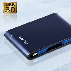 SILICONPOW SP020TBPHDA80S3B Išorinis kietasis diskas Silicon Power Armor A80 2.5 2TB USB 3.0, IPX7, atsparus vandeniui, mėlynas
