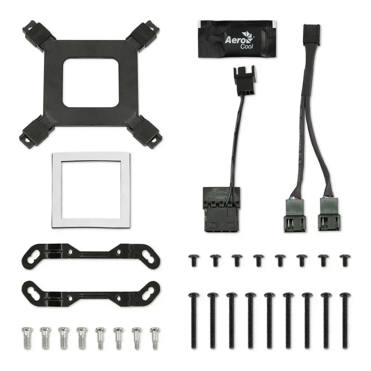 "Aerocool" MIRAGEL240 CPU aušinamas skysčiu 2x 12 cm ARGB ventiliatorius TDP 400 W, juodas, "viskas viename" aušintuvas su skysčiu, 72,2 cfm, juodas