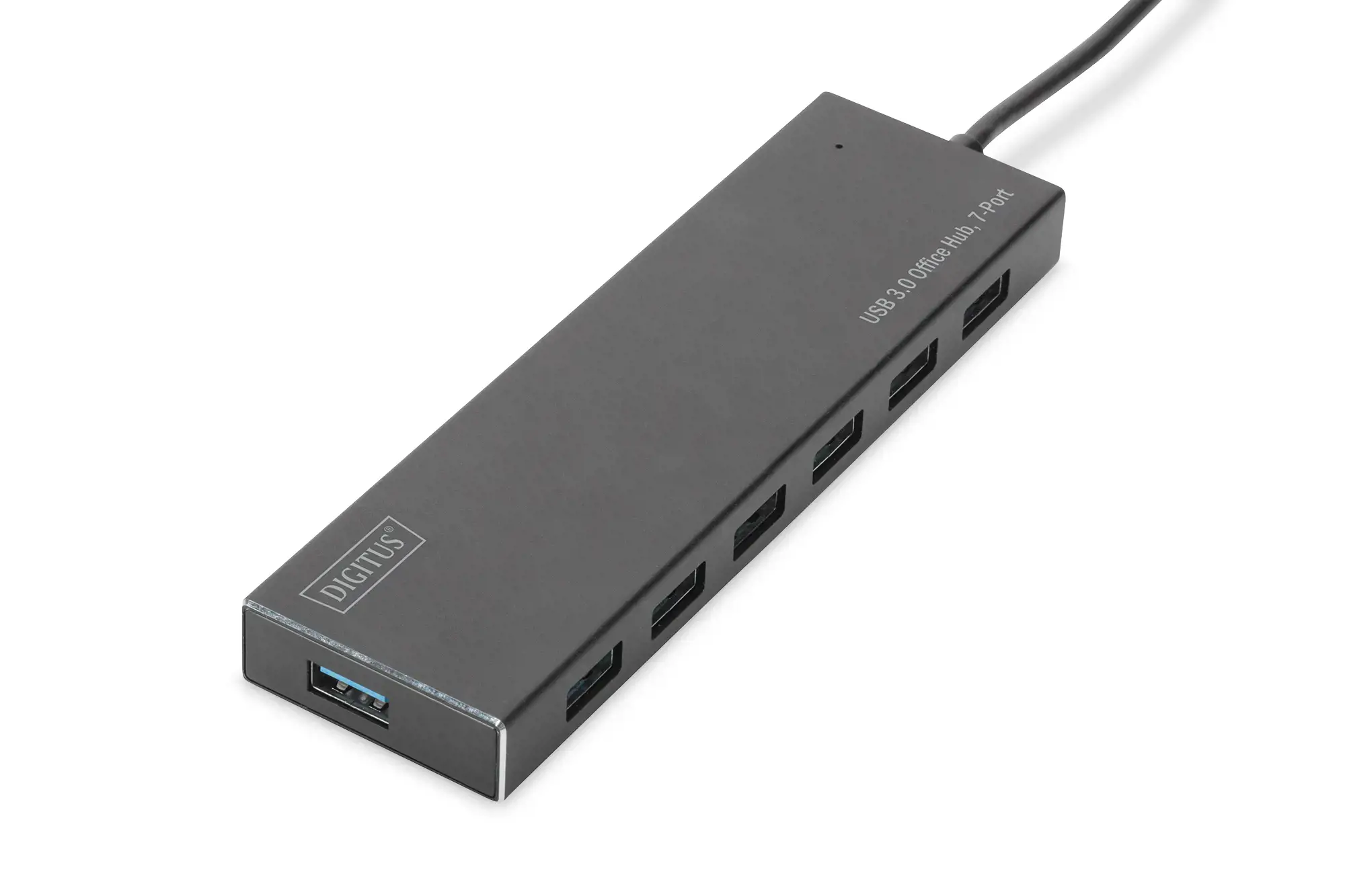 DIGITUS USB 3.0 šakotuvas su 7 prievadais ir 5 V / 3,5 A maitinimo šaltiniu aliuminio korpusas