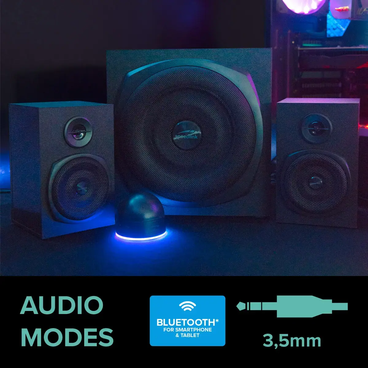 Speedlink speakers Gravity LT 2.1 (SL-820009-BK)