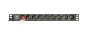 GEMBIRD PDU 8x Schuko 1U 10A 3m C14 kištukas