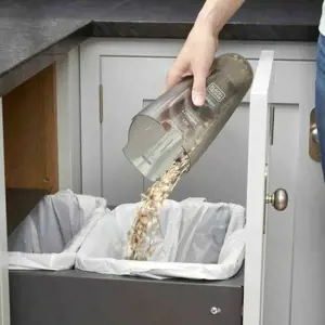 "Black & Decker" NVC115JL rankinis dulkių siurblys pilka, balta be maišelio