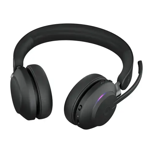 "Jabra Evolve2 65 USB-A Black MS Stereo, belaidis, biure / skambučių centre, 20 - 20000 Hz, 176,4 g, ausinės, juodos spalvos