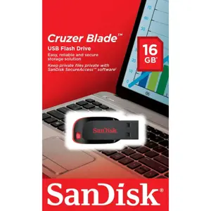 USB atmintinė SanDisk SDCZ50-016G-B35 Black Black/Red 16 GB