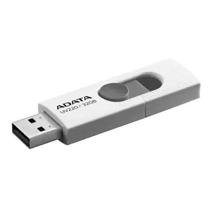 USB 2.0 atmintis A-DATA UV220, 32GB, USB-A, balta/pilka / ADATA-318