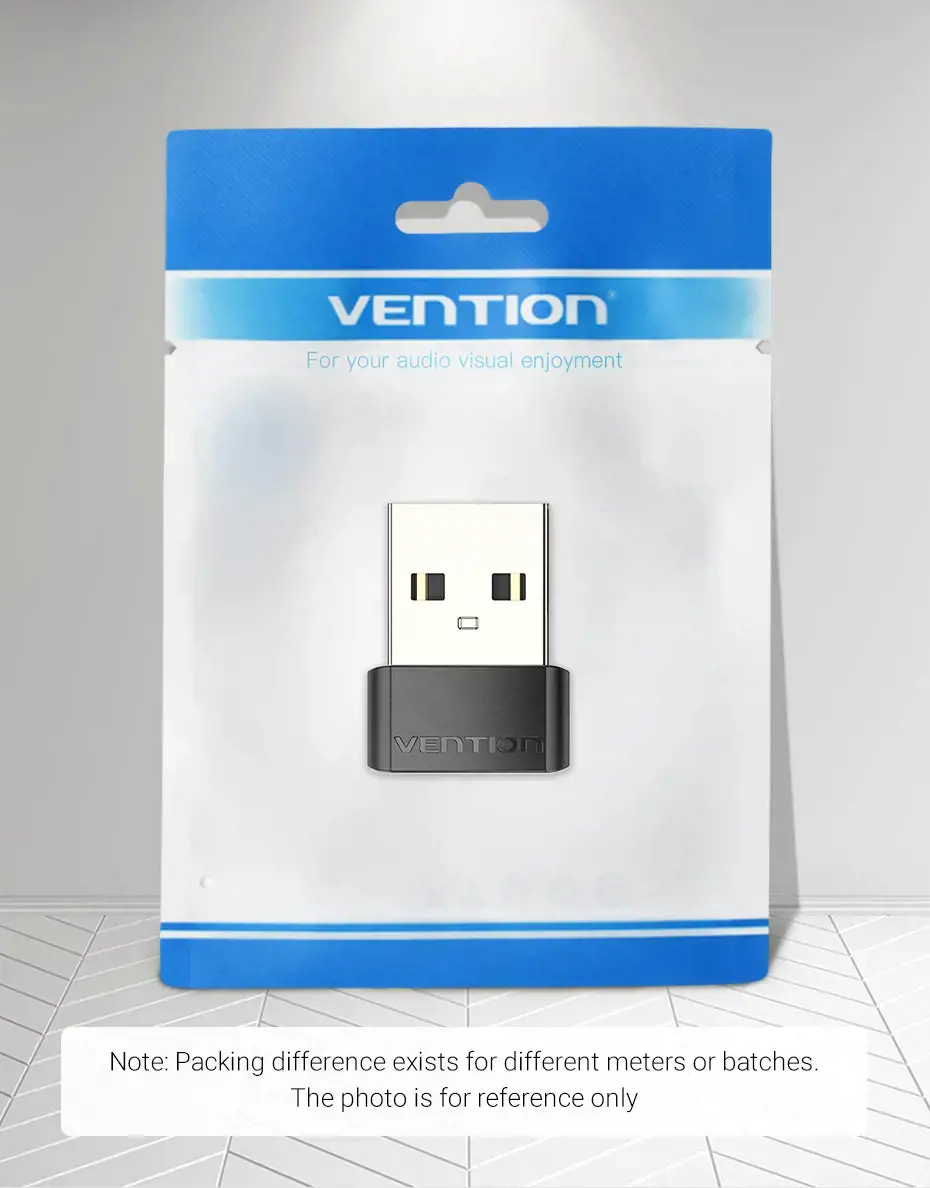 "Vention" USB 2.0 vyriškos ir USB-C moteriškos lyties adapteris Juodas PVC tipas, USB A, USB C, juodas