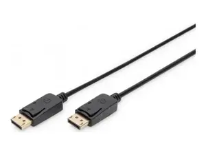 ASSMANN kabelis Displayport 1m AWG28 2x ekranuotas, juodas, nefasuotas M/M