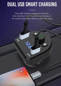 XO transmiter FM BCC01 Bluetooth MP3 car charger black