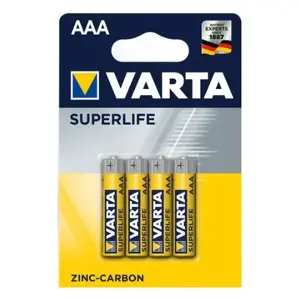 "Varta Superlife AAA", Vienkartinė baterija, AAA, šarminė, 1,5 V, 4 vnt., įvairiaspalvė